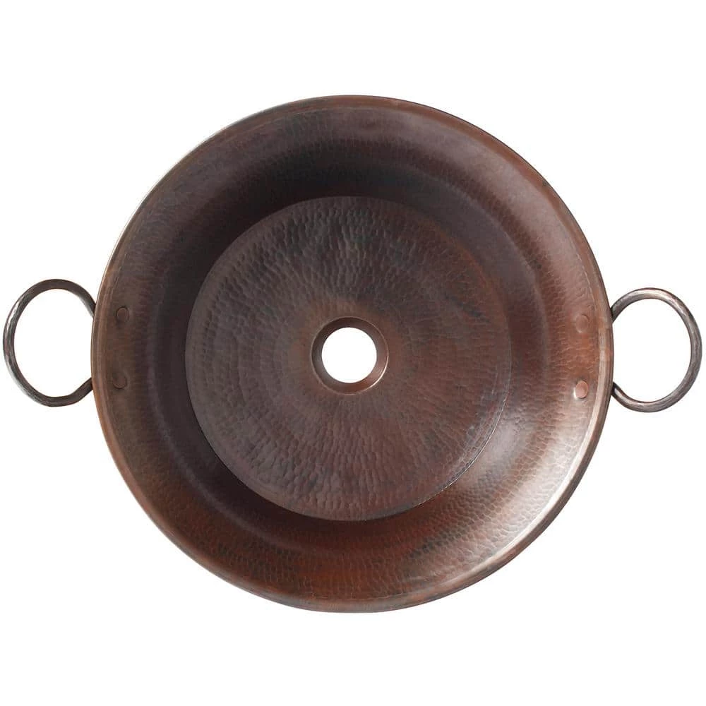 SINKOLOGY Copernicus All-In-One 21 in. Copper Bathroom Vessel Sink with Pfister Ashfield Bronze Faucet and Drain 5 SINKOLOGY Copernicus All-In-One 21 in. Copper Bathroom Vessel Sink with Pfister Ashfield Bronze Faucet and Drain - Image 3