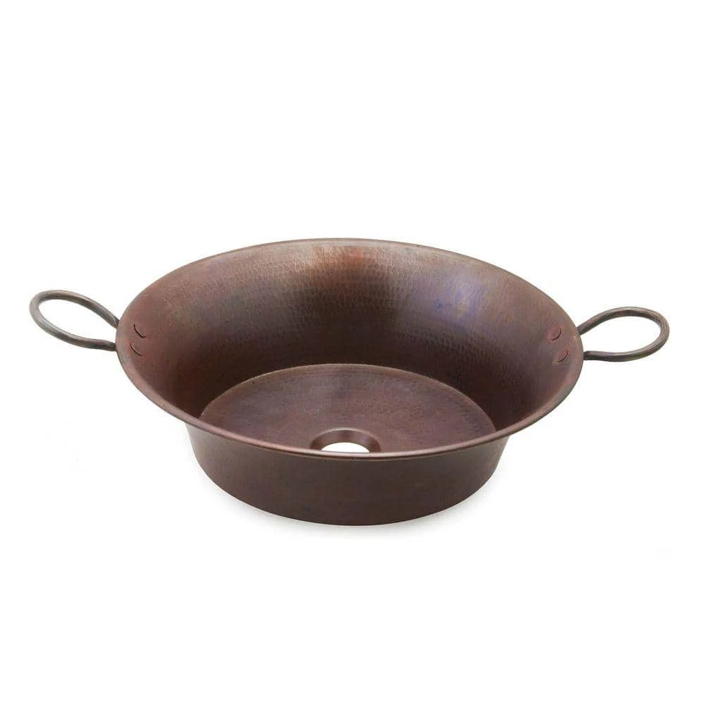 SINKOLOGY Copernicus All-In-One 21 in. Copper Bathroom Vessel Sink with Pfister Ashfield Bronze Faucet and Drain 6 SINKOLOGY Copernicus All-In-One 21 in. Copper Bathroom Vessel Sink with Pfister Ashfield Bronze Faucet and Drain - Image 4