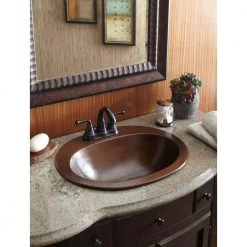 SINKOLOGY Seville 20 in. Drop-In Copper Bath Sink in Aged Copper 4 in. Faucet Holes with Overflow 17 SINKOLOGY Seville 20 in. Drop-In Copper Bath Sink in Aged Copper 4 in. Faucet Holes with Overflow -Bathroom Sinks Sales aged copper sinkology drop in bathroom sinks bod 0903bc 31 1000