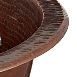 SINKOLOGY Wallace 19 in. Undermount or Drop-In Solid Copper Bathroom Sink in Aged Copper -Bathroom Sinks Sales aged copper sinkology drop in bathroom sinks sb202 19ag 4f 1000