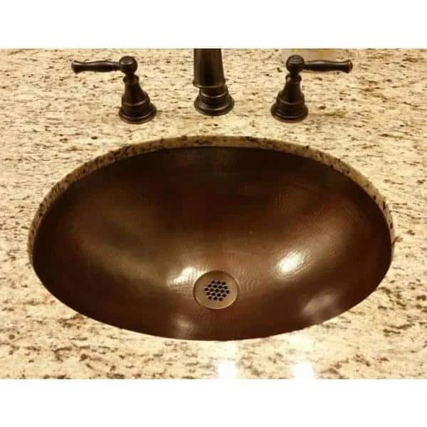SINKOLOGY Schrodinger 17 in. Undermount or Drop-In Solid Copper Bathroom Sink in Aged Copper 7 SINKOLOGY Schrodinger 17 in. Undermount or Drop-In Solid Copper Bathroom Sink in Aged Copper - Image 5