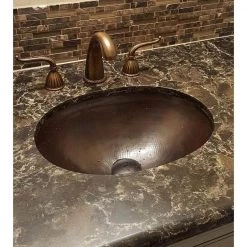 SINKOLOGY Schrodinger 17 in. Undermount or Drop-In Solid Copper Bathroom Sink in Aged Copper 9 SINKOLOGY Schrodinger 17 in. Undermount or Drop-In Solid Copper Bathroom Sink in Aged Copper -Bathroom Sinks Sales aged copper sinkology undermount bathroom sinks bou 1713bc 4f 1000