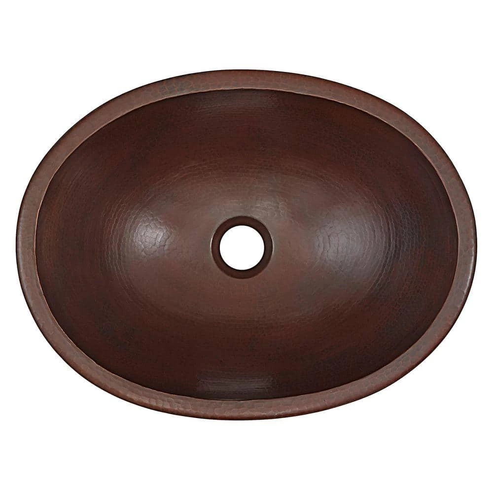 SINKOLOGY Schrodinger 17 in. Undermount or Drop-In Solid Copper Bathroom Sink in Aged Copper 4 SINKOLOGY Schrodinger 17 in. Undermount or Drop-In Solid Copper Bathroom Sink in Aged Copper - Image 2