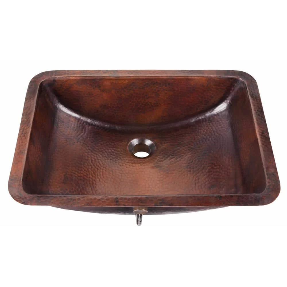 SINKOLOGY Curie 21 in. Undermount Handmade Solid Copper Bathroom Sink with in Aged Copper 3 SINKOLOGY Curie 21 in. Undermount Handmade Solid Copper Bathroom Sink with in Aged Copper