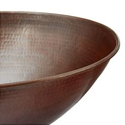 SINKOLOGY Hubble 14 in. Solid Copper Bathroom Vessel Sink in in Aged Copper -Bathroom Sinks Sales aged copper sinkology vessel sinks brv 1405bc 4f 1000