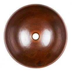 SINKOLOGY Hubble 14 in. Solid Copper Bathroom Vessel Sink in in Aged Copper -Bathroom Sinks Sales aged copper sinkology vessel sinks brv 1405bc a0 1000