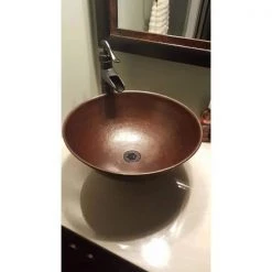SINKOLOGY Eddington 16 in. Copper Bathroom Vessel Sink in Aged Copper 9 SINKOLOGY Eddington 16 in. Copper Bathroom Vessel Sink in Aged Copper -Bathroom Sinks Sales aged copper sinkology vessel sinks brv 1606bc 31 1000