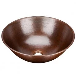 SINKOLOGY Eddington 16 in. Copper Bathroom Vessel Sink in Aged Copper