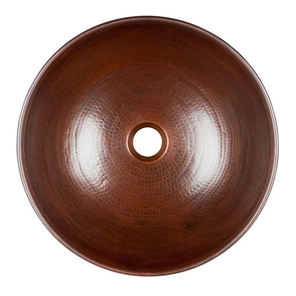 SINKOLOGY Eddington 16 in. Copper Bathroom Vessel Sink in Aged Copper 5 SINKOLOGY Eddington 16 in. Copper Bathroom Vessel Sink in Aged Copper - Image 3