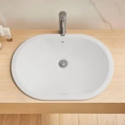 GROHE Essence 24 in. Undermount Bathroom Sink in Alpine White -Bathroom Sinks Sales alpine white grohe undermount bathroom sinks 39673000 77 1000