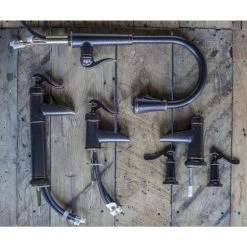 SINKOLOGY Hubble All-In-One 14 in. Copper Bathroom Vessel Sink with Pfister Ashfield Bronze Faucet and Drain -Bathroom Sinks Sales antique copper rustic bronze sinkology vessel sinks brv 1405bc f040 31 1000