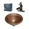 SINKOLOGY Bell All-In-One 19 in. Drop-In Copper Bathroom Sink with Pfister Ashfield Bronze 4 in. Faucet and Drain 1 SINKOLOGY Bell All-In-One 19 in. Drop-In Copper Bathroom Sink with Pfister Ashfield Bronze 4 in. Faucet and Drain -Bathroom Sinks Sales antique copper sinkology drop in bathroom sinks sb101 19ac f042 64 1000