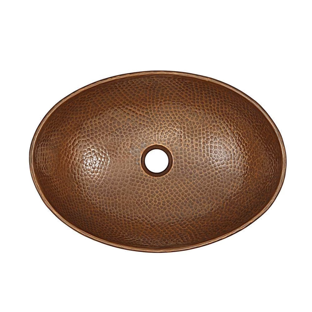 SINKOLOGY Confucius 19 in. Copper Vessel Sink Handmade Pure Copper Sink in Antique Copper 4 SINKOLOGY Confucius 19 in. Copper Vessel Sink Handmade Pure Copper Sink in Antique Copper - Image 2