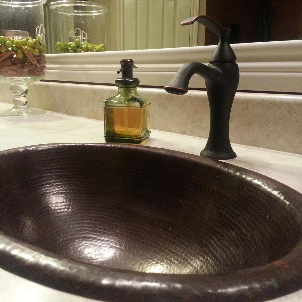 Novatto Cordoba Pequeno Small Copper Drop-in Bath Sink in Antique 7 Novatto Cordoba Pequeno Small Copper Drop-in Bath Sink in Antique - Image 5