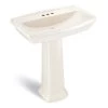 Glacier Bay Designer Series 30 in. Pedestal Sink Basin with 4 in. Faucet Center in Biscuit 2 Glacier Bay Designer Series 30 in. Pedestal Sink Basin with 4 in. Faucet Center in Biscuit -Bathroom Sinks Sales biscuit glacier bay pedestal sinks n2490l 30 4 bis 64 1000