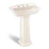 Glacier Bay Designer Series 30 in. Pedestal Sink Basin with 8 in. Faucet Center in Biscuit -Bathroom Sinks Sales biscuit glacier bay pedestal sinks n2490l 30 8 bis 64 1000