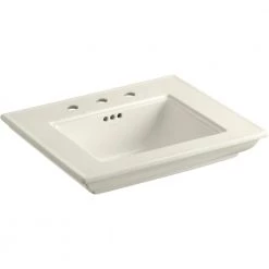 KOHLER Memoirs Stately 24.5 in. Widespread Console Sink Basin in Biscuit
