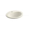 KOHLER Pennington Drop-In Vitreous China Bathroom Sink in Biscuit with Overflow Drain 2 KOHLER Pennington Drop-In Vitreous China Bathroom Sink in Biscuit with Overflow Drain -Bathroom Sinks Sales biscuit kohler drop in bathroom sinks k 2196 1 96 64 1000