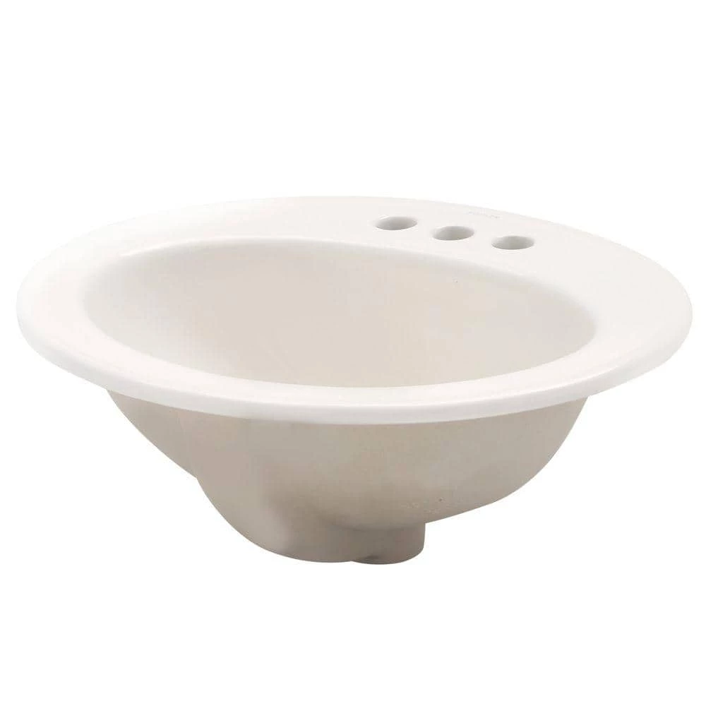 KOHLER Pennington Drop-In Vitreous China Bathroom Sink in Biscuit with Overflow Drain 3 KOHLER Pennington Drop-In Vitreous China Bathroom Sink in Biscuit with Overflow Drain
