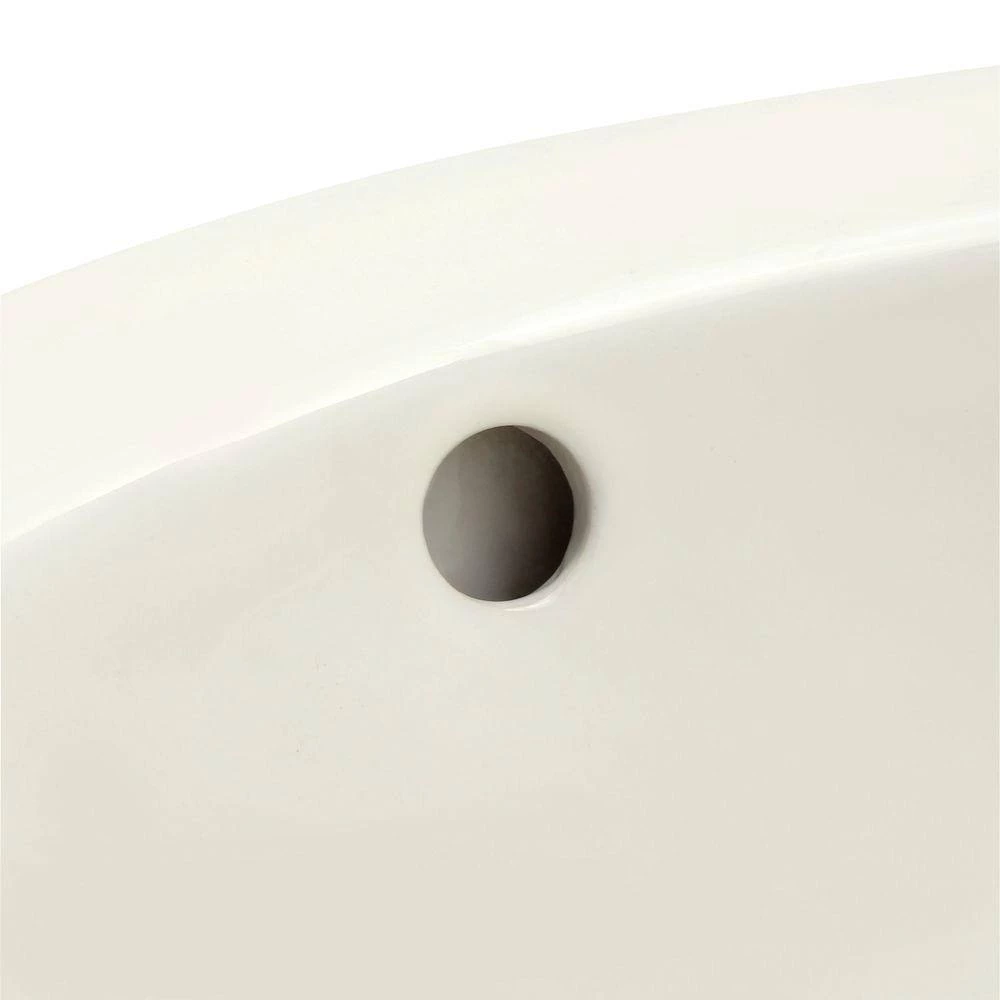 KOHLER Pennington Drop-In Vitreous China Bathroom Sink in Biscuit with Overflow Drain 8 KOHLER Pennington Drop-In Vitreous China Bathroom Sink in Biscuit with Overflow Drain - Image 6