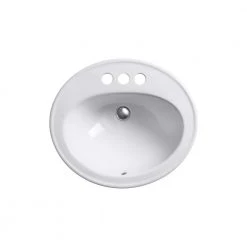 KOHLER Pennington Drop-In Vitreous China Bathroom Sink in Biscuit with Overflow Drain 20 KOHLER Pennington Drop-In Vitreous China Bathroom Sink in Biscuit with Overflow Drain -Bathroom Sinks Sales biscuit kohler drop in bathroom sinks k 2196 4 96 77 1000