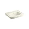 KOHLER Archer 4 in. Vitreous China Pedestal Sink Basin in Biscuit with Overflow Drain -Bathroom Sinks Sales biscuit kohler pedestal sinks k 2358 1 96 64 1000