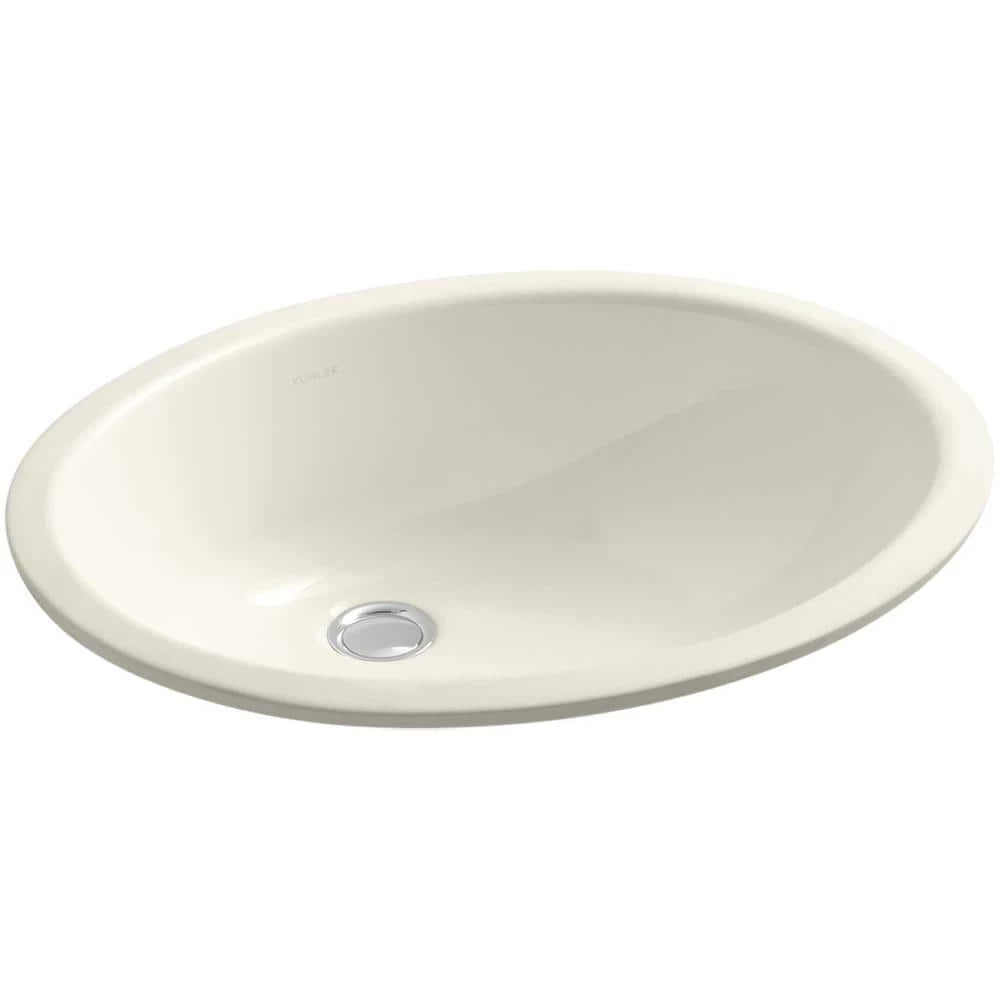 KOHLER Caxton Undermount Bathroom Sink with Glazed Underside in Biscuit 3 KOHLER Caxton Undermount Bathroom Sink with Glazed Underside in Biscuit