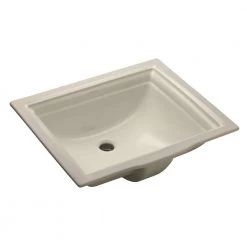 KOHLER Memoirs Vitreous China Undermount Bathroom Sink in Biscuit with Overflow Drain