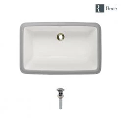 Rene Undermount Porcelain Bathroom Sink in Biscuit with Pop-Up Drain in Chrome 11 Rene Undermount Porcelain Bathroom Sink in Biscuit with Pop-Up Drain in Chrome -Bathroom Sinks Sales biscuit rene undermount bathroom sinks r2 1001 b pud c 40 1000