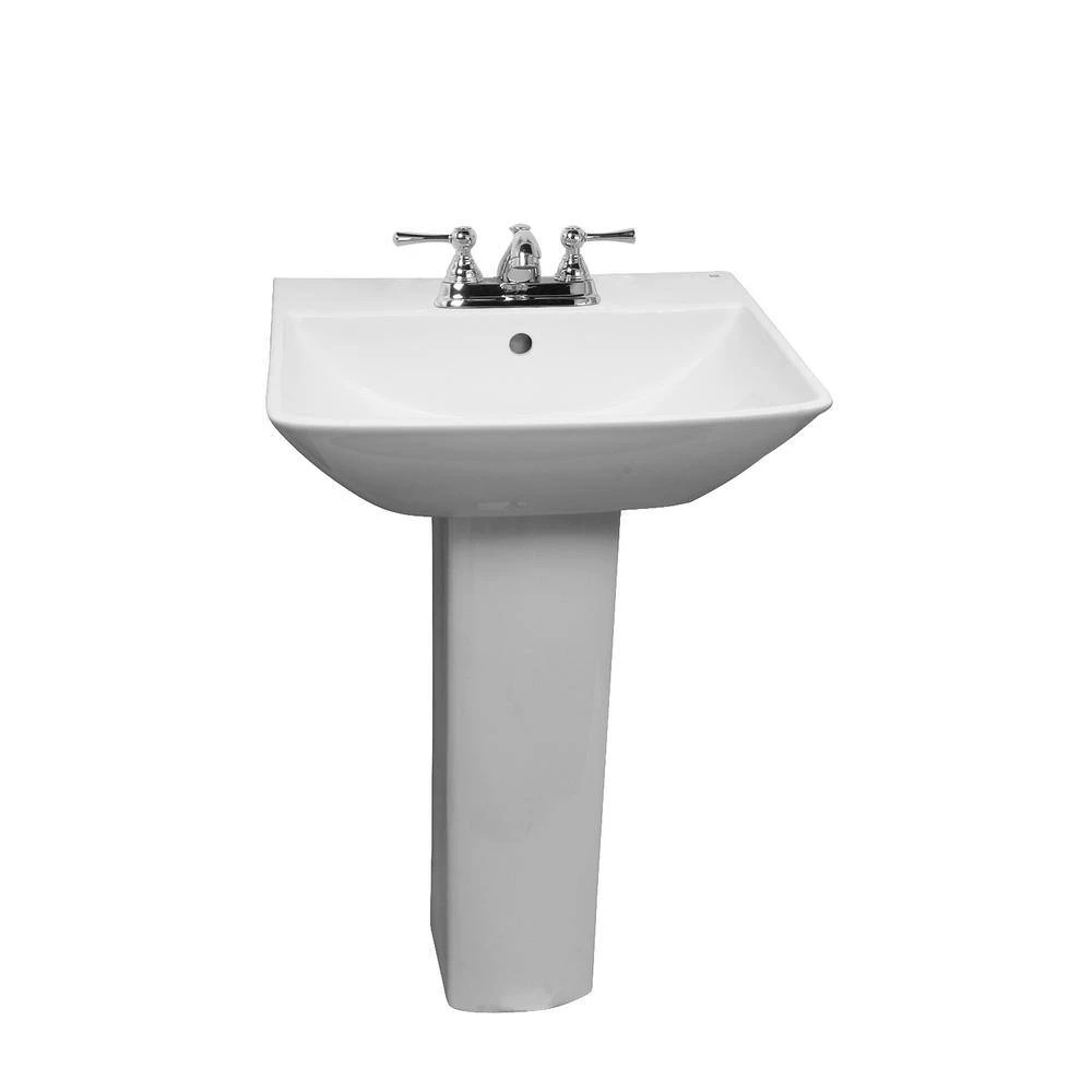 Barclay Products Vicki 22 in. Pedestal Combo Bathroom Vessel Sink in Bisque 5 Barclay Products Vicki 22 in. Pedestal Combo Bathroom Vessel Sink in Bisque - Image 3