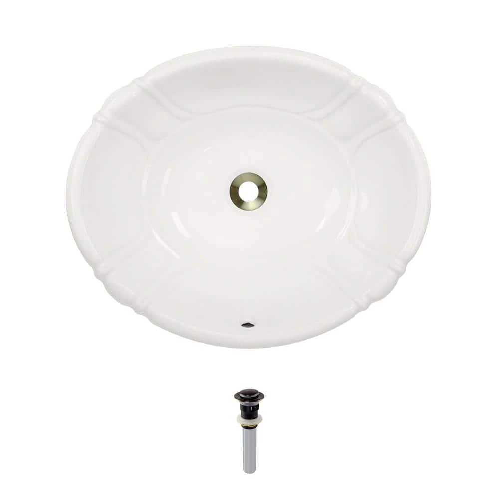 MR Direct Dual-Mount Porcelain Bathroom Sink in Bisque with Pop-Up Drain in Antique Bronze 3 MR Direct Dual-Mount Porcelain Bathroom Sink in Bisque with Pop-Up Drain in Antique Bronze