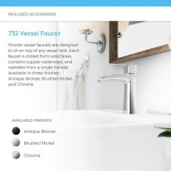 MR Direct Porcelain Vessel Sink in Bisque with 732 Faucet and Pop-Up Drain in Antique Bronze -Bathroom Sinks Sales bisque mr direct vessel sinks v290 b 732 abr 1d 1000