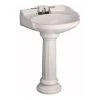 Pegasus Vicki 22 in. Pedestal Combo Bathroom Round Vessel Sink in Bisque -Bathroom Sinks Sales bisque pegasus pedestal sinks 3 654bq 64 1000