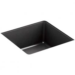KOHLER Verticyl Undermount Bathroom Sink in Black Black
