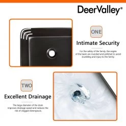 DEERVALLEY Classic Black Ceramic Rectangular Vessel Sink -Bathroom Sinks Sales black deervalley vessel sinks dv 2v031 31 1000