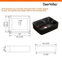 DEERVALLEY Classic Black Ceramic Rectangular Vessel Sink -Bathroom Sinks Sales black deervalley vessel sinks dv 2v031 40 1000
