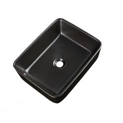DEERVALLEY Classic Black Ceramic Rectangular Vessel Sink -Bathroom Sinks Sales black deervalley vessel sinks dv 2v031 44 1000