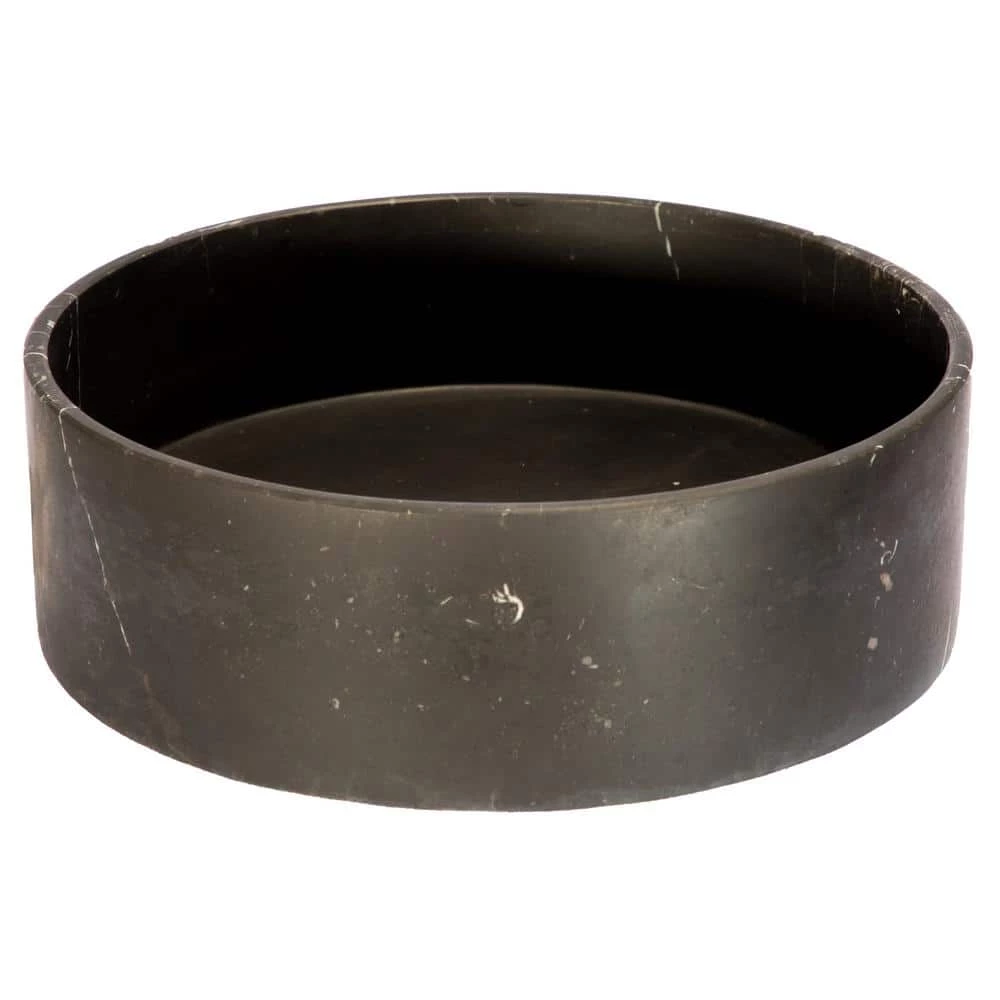 Eden Bath Thin Lip Column Nero Marquino Marble Round Vessel Sink 7 Eden Bath Thin Lip Column Nero Marquino Marble Round Vessel Sink - Image 5