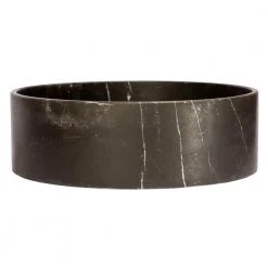 Eden Bath Thin Lip Column Nero Marquino Marble Round Vessel Sink 11 Eden Bath Thin Lip Column Nero Marquino Marble Round Vessel Sink -Bathroom Sinks Sales black eden bath vessel sinks eb s053nm h 4f 1000