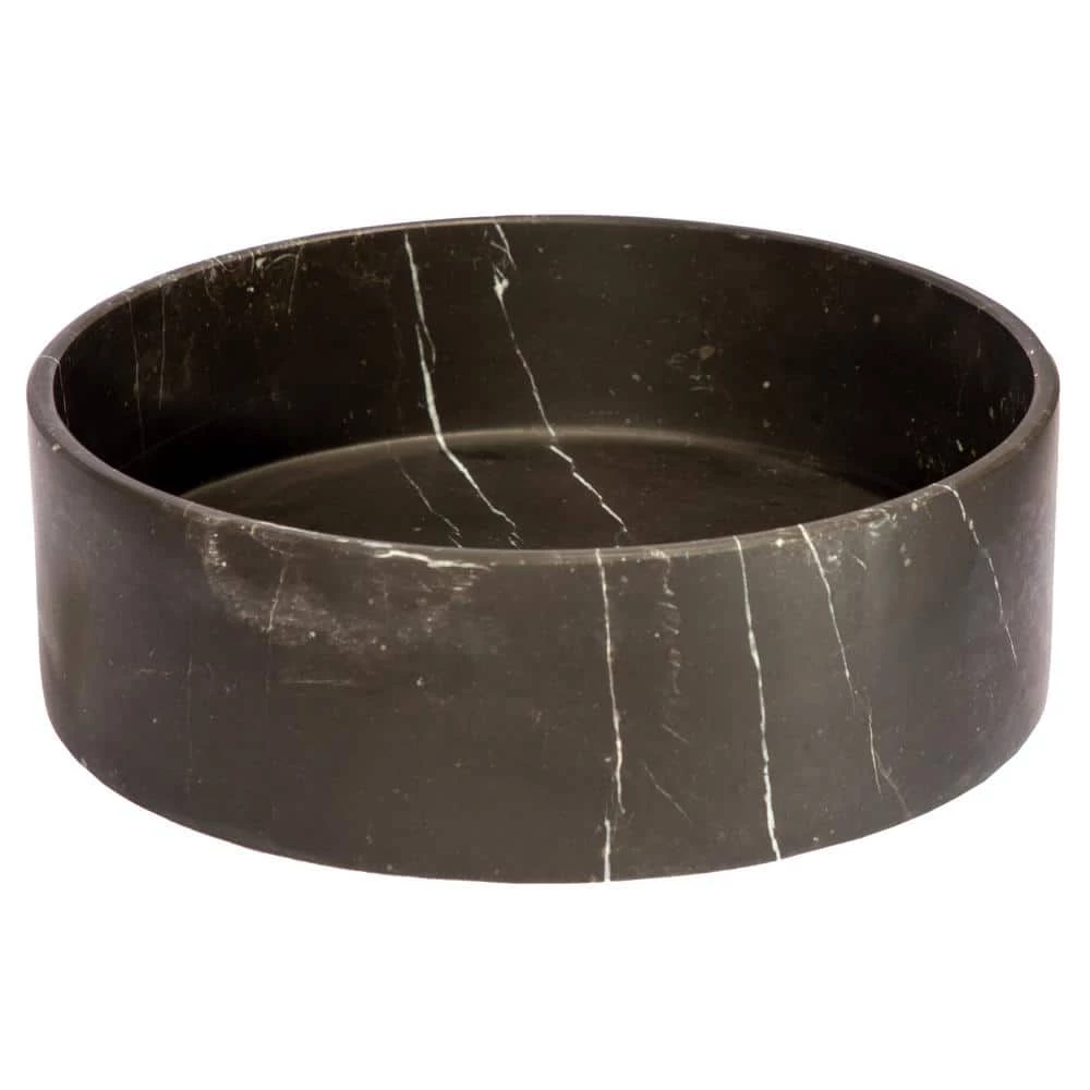 Eden Bath Thin Lip Column Nero Marquino Marble Round Vessel Sink 3 Eden Bath Thin Lip Column Nero Marquino Marble Round Vessel Sink