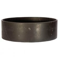 Eden Bath Thin Lip Column Nero Marquino Marble Round Vessel Sink 15 Eden Bath Thin Lip Column Nero Marquino Marble Round Vessel Sink -Bathroom Sinks Sales black eden bath vessel sinks eb s053nm h 76 1000