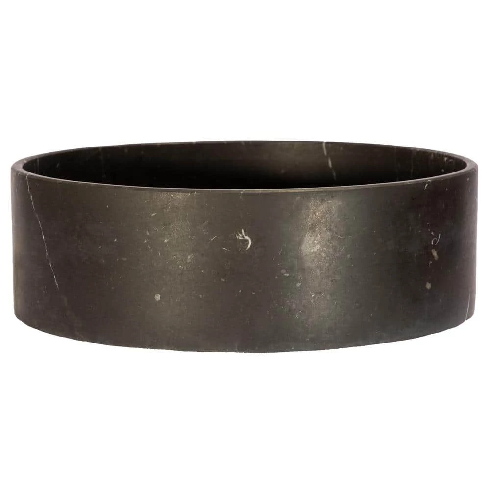 Eden Bath Thin Lip Column Nero Marquino Marble Round Vessel Sink 9 Eden Bath Thin Lip Column Nero Marquino Marble Round Vessel Sink - Image 7