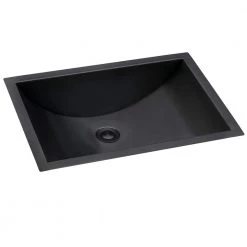 Ruvati Ariaso 16 in. x 11 in. Bathroom Sink Undermount Gunmetal Black Stainless Steel -Bathroom Sinks Sales black gunmetal ruvati undermount bathroom sinks rvh6107bl e1 1000
