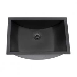 Ruvati Ariaso 18 in. Bathroom Sink Undermount Gunmetal Black Stainless Steel -Bathroom Sinks Sales black gunmetal ruvati undermount bathroom sinks rvh6110bl 4f 1000