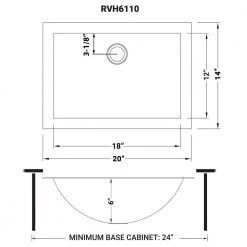 Ruvati Ariaso 18 in. Bathroom Sink Undermount Gunmetal Black Stainless Steel -Bathroom Sinks Sales black gunmetal ruvati undermount bathroom sinks rvh6110bl fa 1000