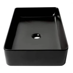ALFI BRAND 24 in. Above Mount Porcelain Rectangular Vessel Sink in Black Matte 14 ALFI BRAND 24 in. Above Mount Porcelain Rectangular Vessel Sink in Black Matte -Bathroom Sinks Sales black matte alfi brand vessel sinks abc902 bm 44 1000