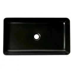 ALFI BRAND 24 in. Above Mount Porcelain Rectangular Vessel Sink in Black Matte 16 ALFI BRAND 24 in. Above Mount Porcelain Rectangular Vessel Sink in Black Matte -Bathroom Sinks Sales black matte alfi brand vessel sinks abc902 bm 76 1000