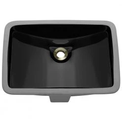 MR Direct Undermount Porcelain Bathroom Sink in Black