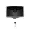 MR Direct Undermount Porcelain Bathroom Sink in Black with Pop-Up Drain in Antique Bronze -Bathroom Sinks Sales black mr direct undermount bathroom sinks u1913 black pud abr 64 1000