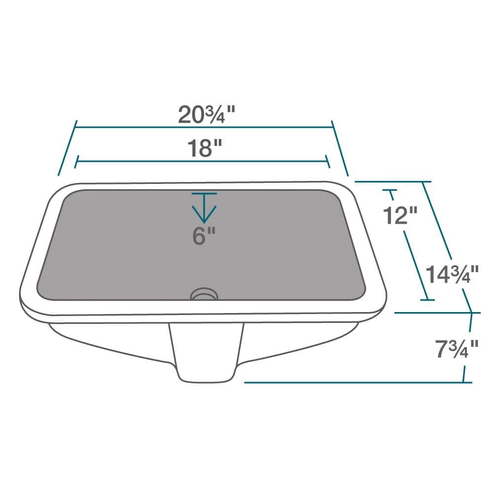 MR Direct 20-3/4 in. Undermount Bathroom Sink in Black with White SinkLink and Pop-Up Drain in Antique Bronze 6 MR Direct 20-3/4 in. Undermount Bathroom Sink in Black with White SinkLink and Pop-Up Drain in Antique Bronze - Image 4